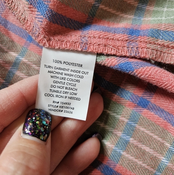 Bke Youth Flannel Buttonup L - Picture 4 of 5